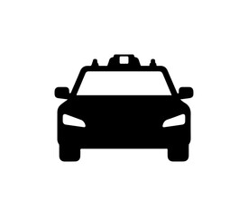 Obraz premium Minimalist Taxi Cab Vector Icon Design