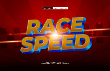 Race Speed Editable Text Effect - Fast Racing Style Typography for Sport and Gaming Design