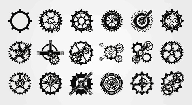 Steampunk Gears Collection: Intricate Mechanical Elements