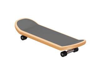 Skateboard icon 3d render illustration 