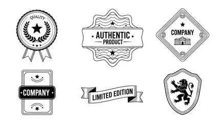 Obraz premium Set of 6 vintage label and badge vectors