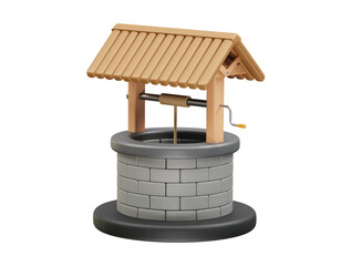 Water Well icon 3d render illustration