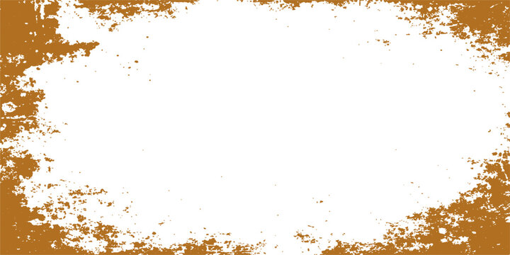 Abstract grunge background with a watercolor paint splash and green ink texture featuring a dirty splatter border frame for artistic vector illustration design