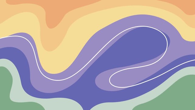 Playful colorful flat vector background animation with abstract forms and smooth motion. Great for creative projects, social media visuals, and digital design.
