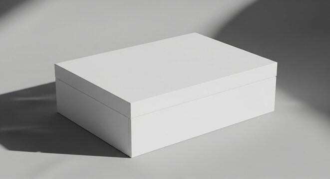 Minimalist White Cardboard Shoe Box Mockup for Luxury Brand Identity