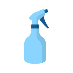 Laundry spray bottle perfume detergent flat color icon
