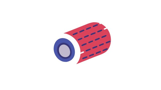  Adjustable Foam Roller Icon Design. Design of Fitness and Gym Icons.