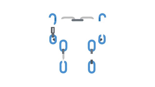  Dynamic Weightlifting Chains Icon for Workouts. Design of Fitness and Gym Icons.