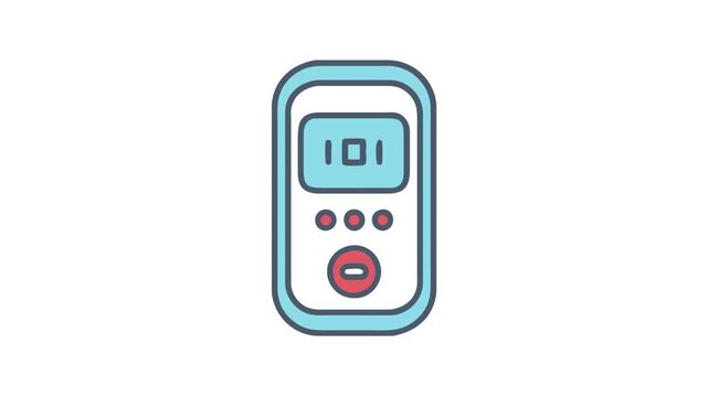  Innovative Digital Pedometer Icon. Design of Fitness and Gym Icons.