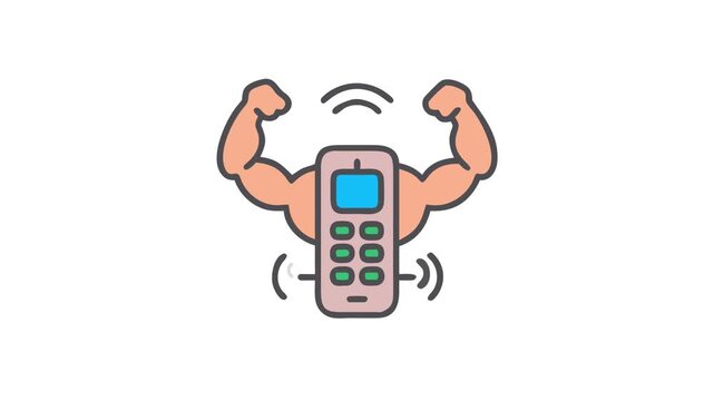  Dynamic Smart Muscle Stimulator Icon. Design of Fitness and Gym Icons.