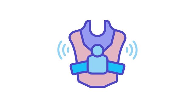  Dynamic Posture Corrector Icon. Design of Fitness and Gym Icons.