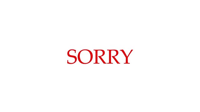 Sorry text message icon representing apology and error response in interface


