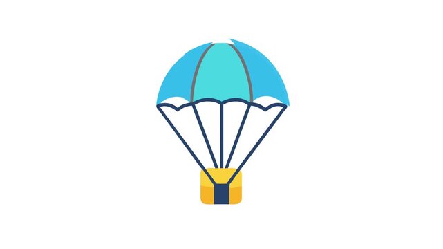  Durable Resistance Parachute for Effective Training. Design of Fitness and Gym Icons.