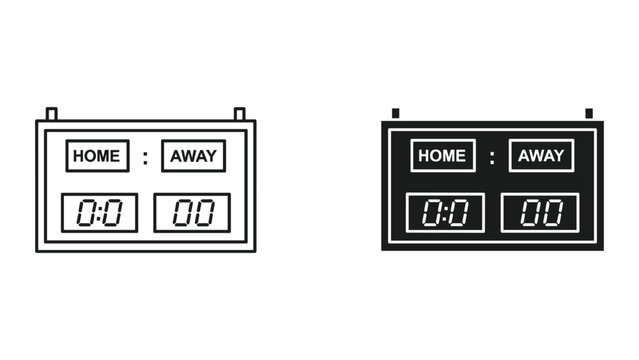 Digital scoreboard template for sports events