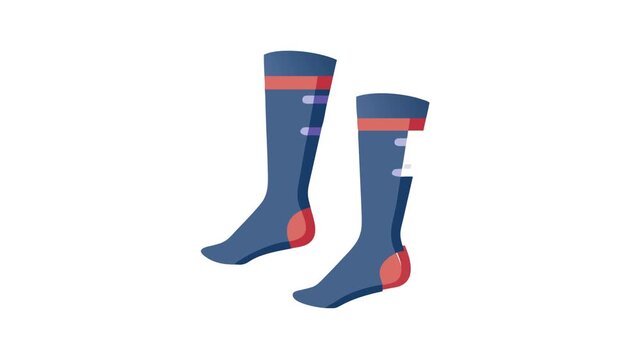  Adjustable Compression Socks for Optimal Comfort. Design of Fitness and Gym Icons.