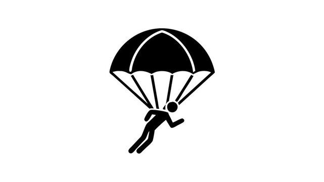  Effective Weighted Agility Sprint Training Parachute. Design of Fitness and Gym Icons.