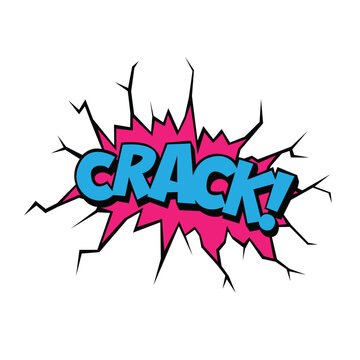 Crack Comic Effect and Pop Art Illustration