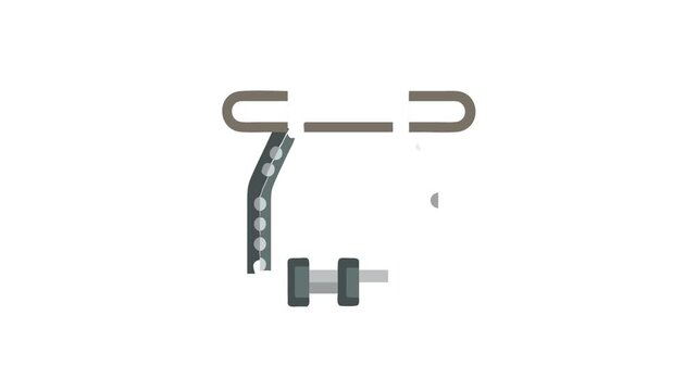  Versatile Weighted Pull-Up Bar Icon Design. Design of Fitness and Gym Icons.