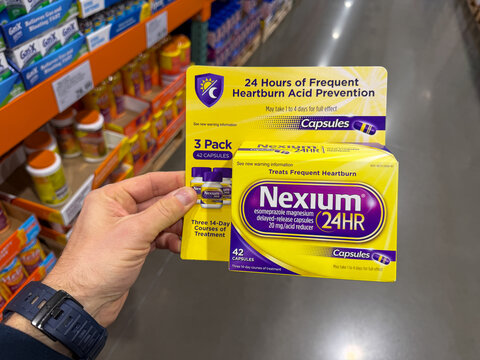 Nexium 24HR Esomeprazole Capsules 3 Pack at Costco