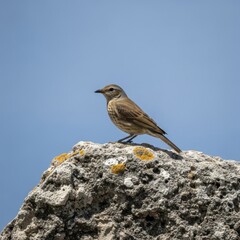Bird on a Rock - A Cape Rockjumper in South Africa.