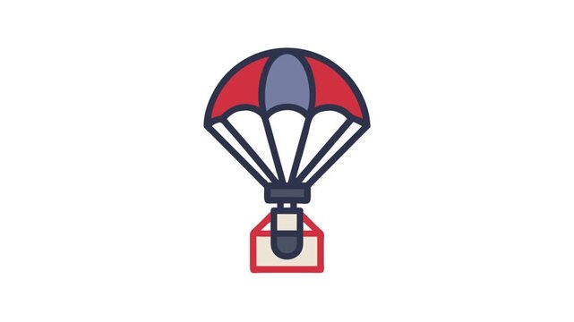  Adjustable Heavy Duty Speed Parachute Icon. Design of Fitness and Gym Icons.