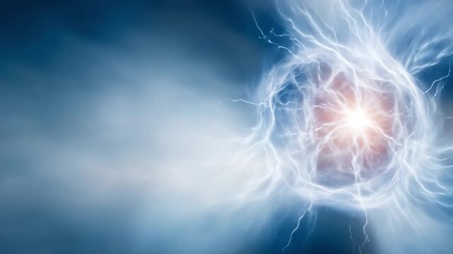Energy Explosion in The Void: A captivating image unveils a dazzling energy explosion, emanating with raw power and vibrant luminosity.