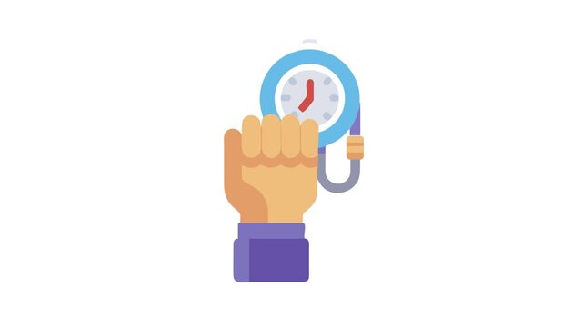  Hand Dynamometer for Grip Strength Measurement. Design of Fitness and Gym Icons.