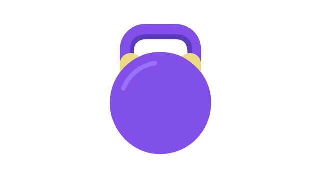  Fitness Adjustable Foam Padded Kettlebell Icon. Design of Fitness and Gym Icons.
