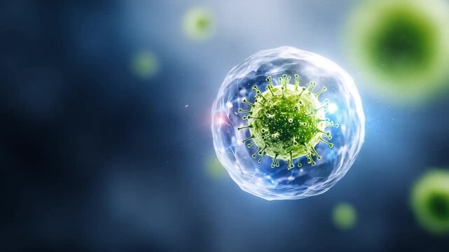 Cellular Structure in Microcosm: A detailed view showcases a vibrant, multi-layered cell, a cornerstone of life, illustrating the complex beauty of microscopic biology.