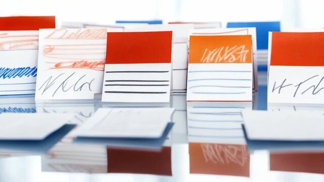 Signed Documents: A close-up view presents a series of signed documents laid out, displaying the culmination of a significant agreement. The neat arrangement reflects meticulousness. 