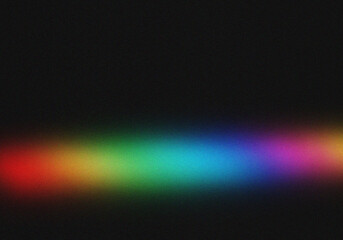 Obraz premium Vibrant Leak Light Rainbow Background with Soft Gradient Colors on Black for Creative Design