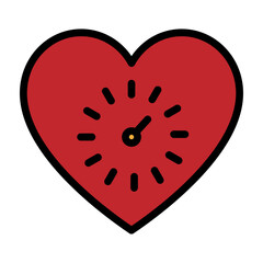 Love Countdown Vector Filled Icon Design