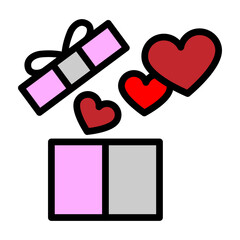 Surprise Love Vector Filled Icon Design