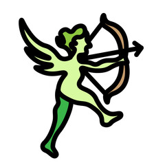 Cupid Vector Filled Icon Design