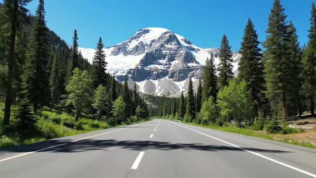 Scenic Road to Mount Baker - A Majestic Mountain Drive.