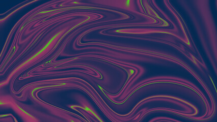 Fototapeta premium Hypnotic swirls of vibrant neon green and deep purple create a mesmerizing liquid art background, evoking a sense of dynamic motion and modern digital fluidity