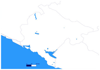 Fototapeta premium Montenegro Vector Map