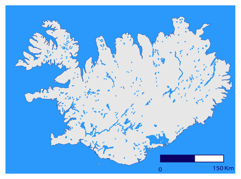 Iceland Vector Map