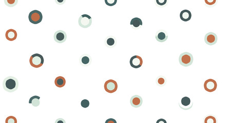 Abstract scattered circles pattern on white background, minimalist graphic design