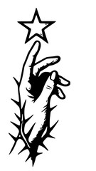 Fototapeta premium Snake coiled in dynamic pose with black and white pattern