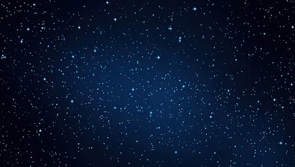 Obraz premium A deep blue night sky sprinkled with many tiny, glowing stars. A beautiful cosmic background
