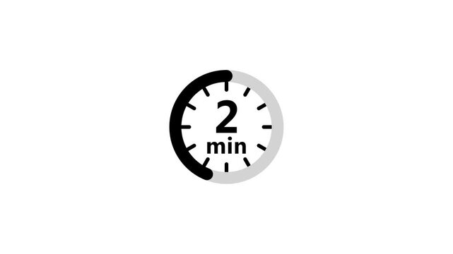 Countdown timer from 4 to 0 minutes animation. Countdown timer clock number animation.