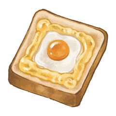 エッグマヨネーズトーストのイラスト