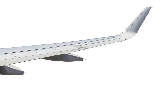 Aircraft wing with landing gear extended