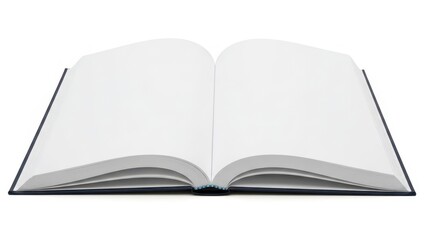 Fototapeta premium Open book with blank pages isolated on white background