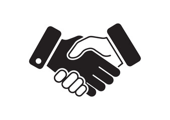 Handshake Icon, Editable Solid Vector Illustration