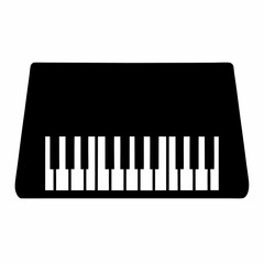 Fototapeta premium Monochrome Image of a Musical Keyboard with Keys and a Black Body