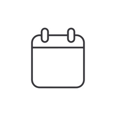 Simple Line Drawing of a Calendar Icon.