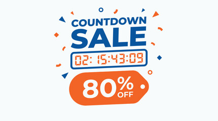 Obraz premium 80% Off Flash Event, Online Store Promotion, Limited Time Offer, Exciting Deals
