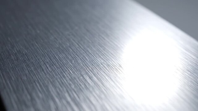 Abstract Metallic Surface with Brushed Texture and Light Reflections Creating Depth
